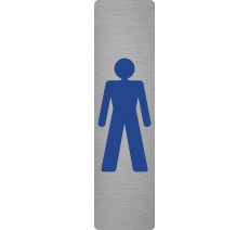 Plaque de porte standard en aluminium " Logo homme " verticale