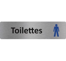 Plaque de porte standard en aluminium " Toilettes hommes "
