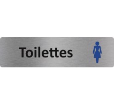 Plaque de porte standard en alu " Toilettes femmes"
