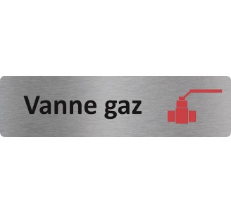 Plaque de porte économique " Vanne gaz "