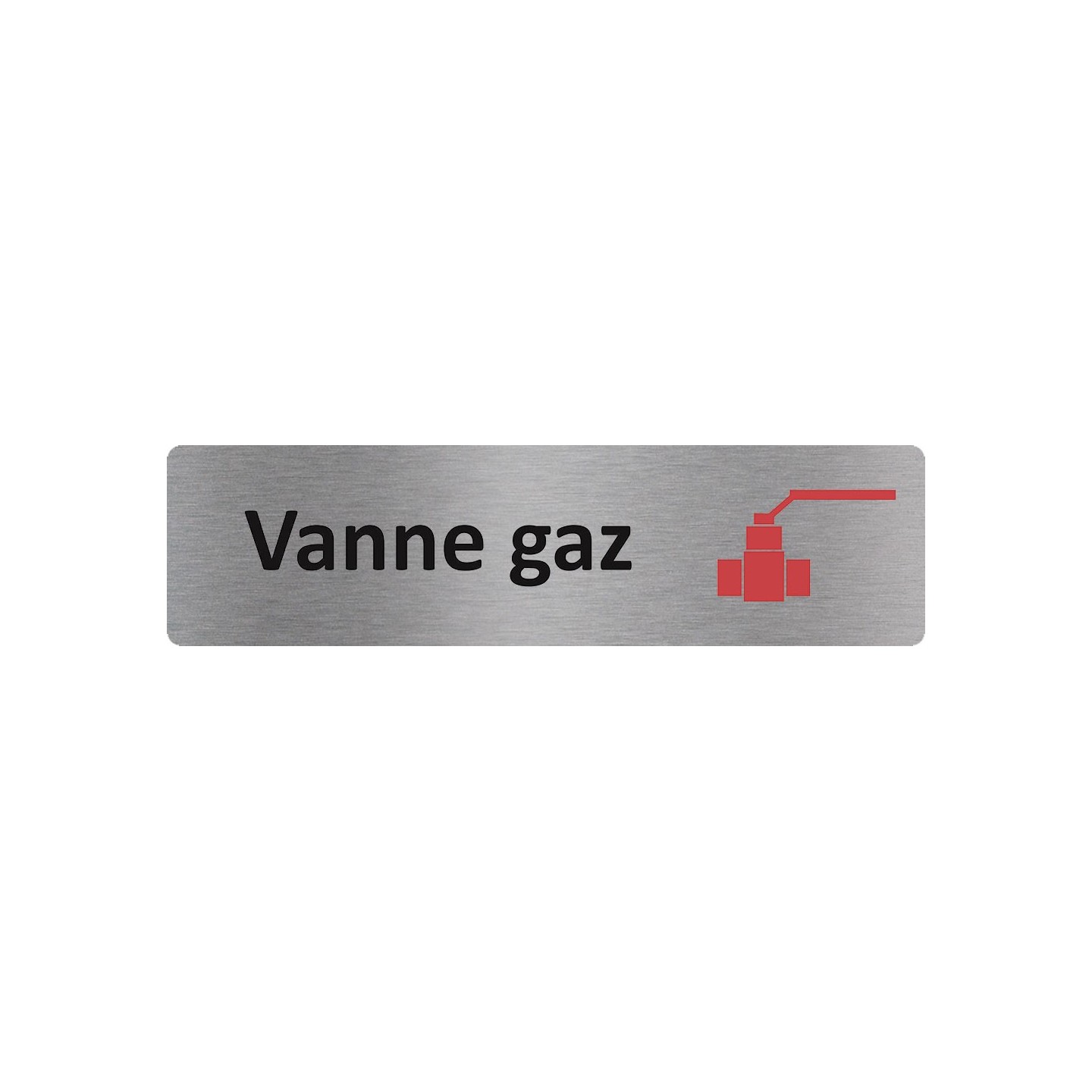 Plaque de porte économique " Vanne gaz "