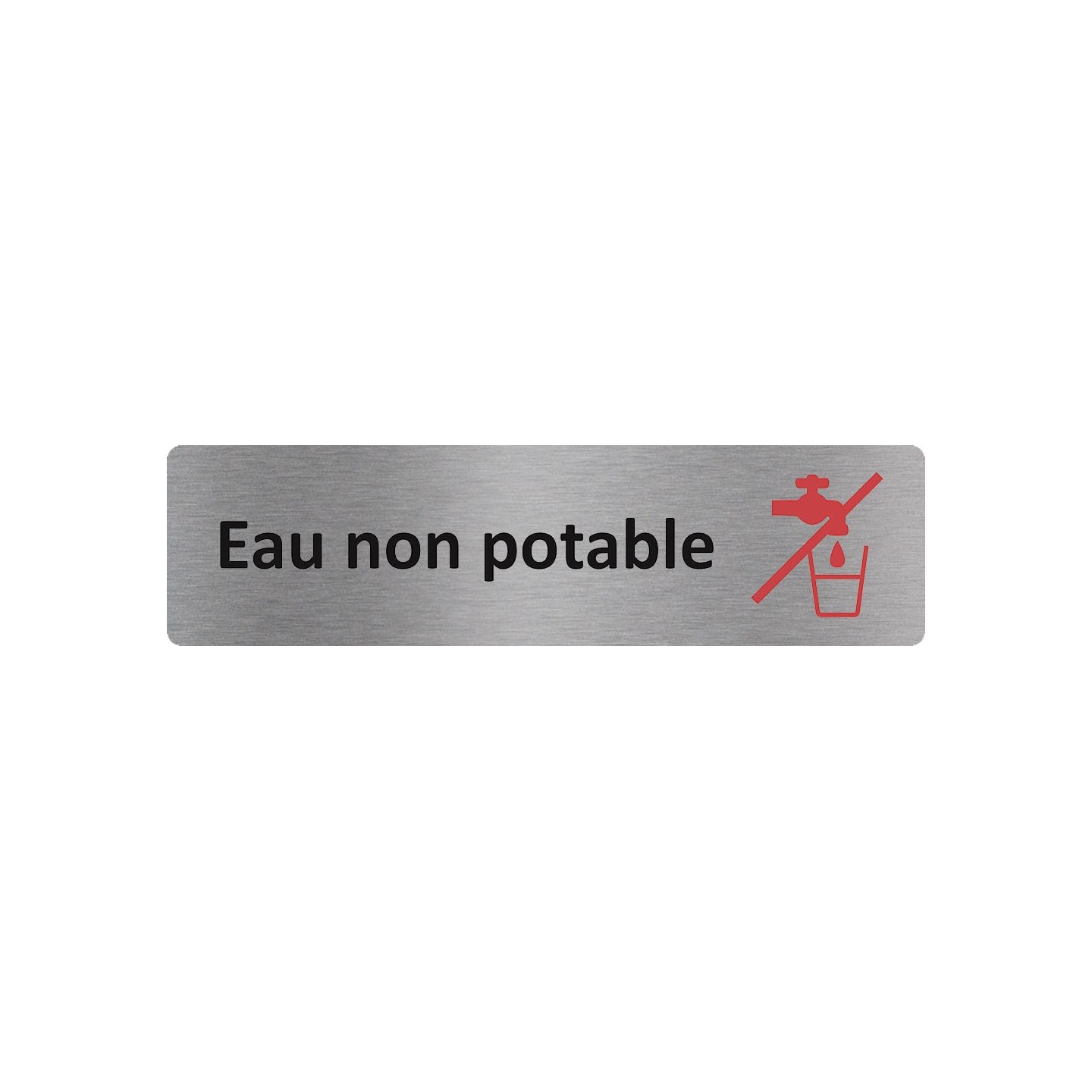 Plaque de porte économique " Eau non potable "