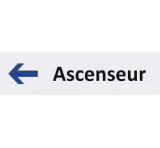 Plaque de porte économique " Ascenseur à gauche "