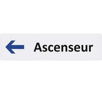 Plaque de porte économique " Ascenseur à gauche "