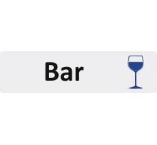 Plaque de porte standard en plexiglass " Bar "