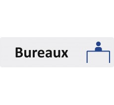 Plaque de porte standard en plexiglass " Bureaux "