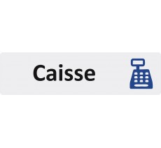 Plaque de porte standard en plexiglass " Caisse "