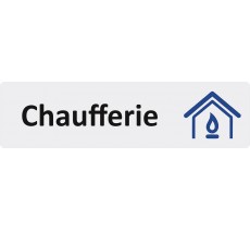 Plaque de porte standard en plexiglass " Chaufferie "