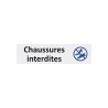 Plaque de porte économique " Chaussures interdites "