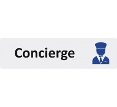 Plaque de porte standard en plexiglass " Concierge "