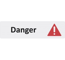 Plaque de porte standard en plexiglass " Danger "