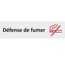 Plaque de porte standard en plexiglass " Défense de fumer "