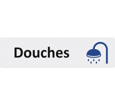 Plaque de porte standard en plexiglass " Douches "