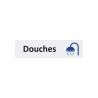 Plaque de porte économique " Douches "
