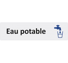 Plaque de porte standard en plexiglass " Eau potable "