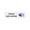 Plaque de porte économique " Entrez sans sonner "