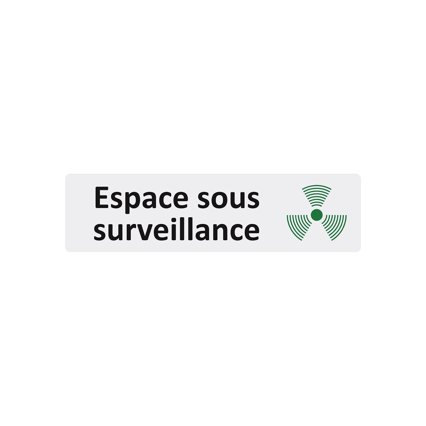 Plaque de porte économique " Espace sous surveillance "