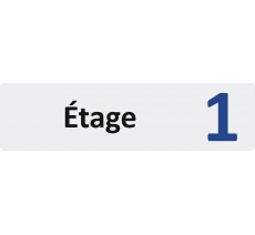 Plaque de porte standard en plexiglass " Etage 1 "