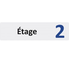 Plaque de porte standard en plexiglass " Etage 2 "