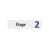 Plaque de porte économique " Etage 2 "
