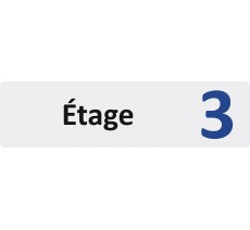 Plaque de porte standard en plexiglass " Etage 3 "