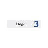 Plaque de porte économique " Etage 3 "