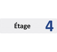 Plaque de porte standard en plexiglass " Etage 4 "