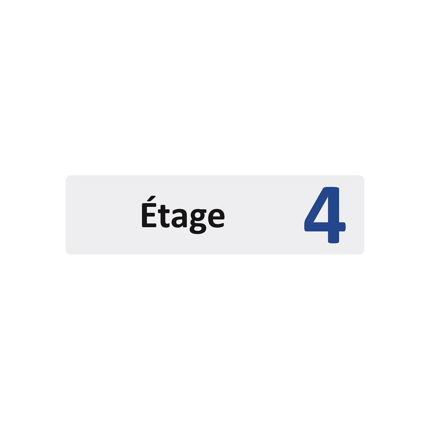 Plaque de porte économique " Etage 4 "