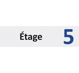 Plaque de porte économique " Etage 5 "