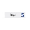 Plaque de porte économique " Etage 5 "