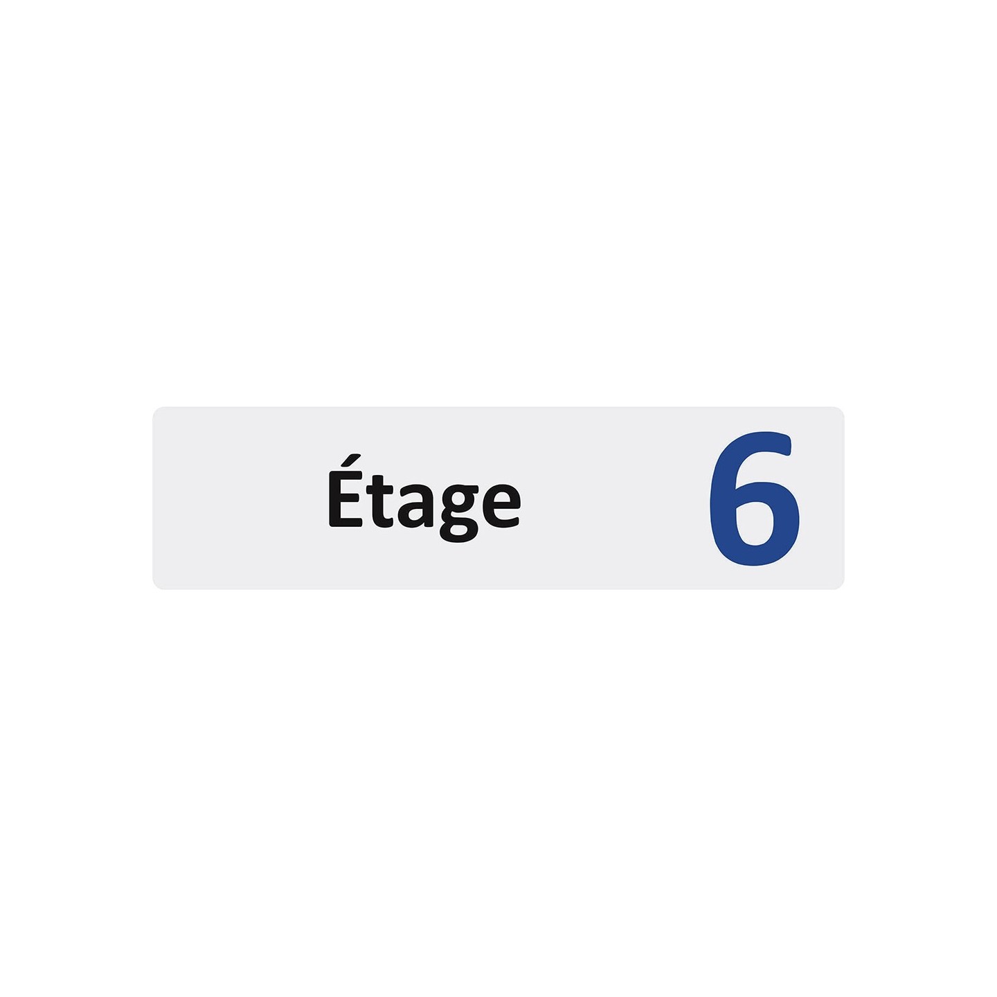 Plaque de porte économique " Etage 6 "