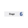 Plaque de porte économique " Etage 6 "