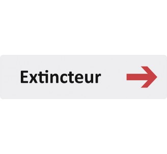 Plaque de porte économique " Extincteur à droite "