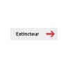 Plaque de porte économique " Extincteur à droite "