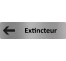 Plaque de porte économique " Extincteur à gauche "