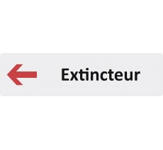 Plaque de porte économique " Extincteur à gauche "