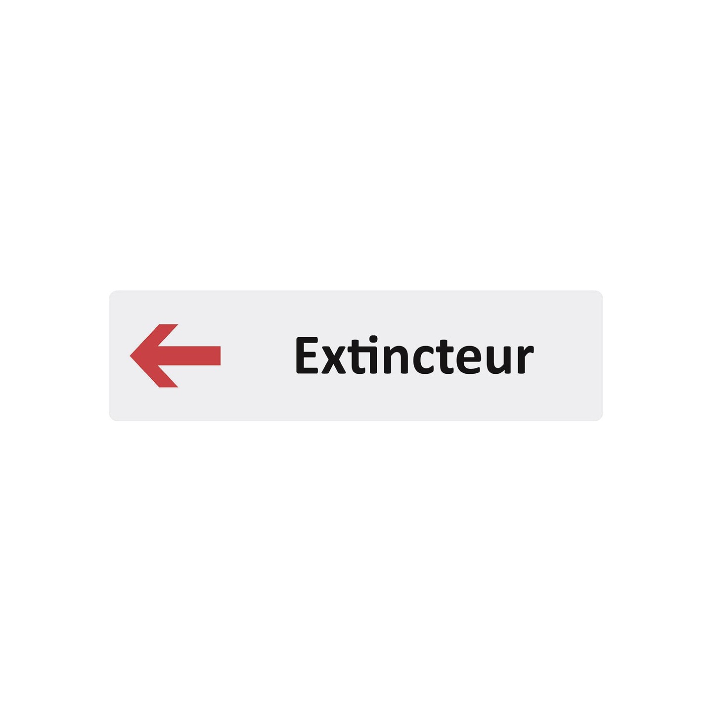 Plaque de porte économique " Extincteur à gauche "