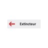Plaque de porte économique " Extincteur à gauche "