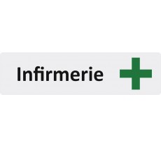 Plaque de porte standard en plexiglass " Infirmerie "