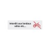 Plaque de porte économique " Interdit aux landaus, vélos... "