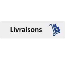 Plaque de porte économique " Livraisons "