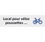 Plaque de porte économique " Local vélos, poussettes..."