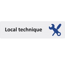 Plaque de porte standard en plexiglass " Local technique "