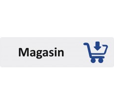 Plaque de porte standard en plexiglass " Magasin "