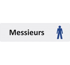 Plaque de porte standard en plexiglass " Messieurs "