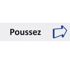 Plaque de porte standard en plexiglass " Poussez "