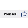 Plaque de porte économique " Poussez "