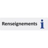 Plaque de porte économique " Renseignements "