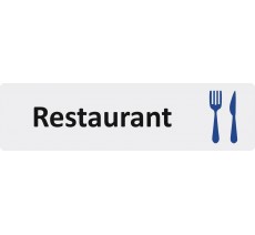 Plaque de porte standard en plexiglass " Restaurant "