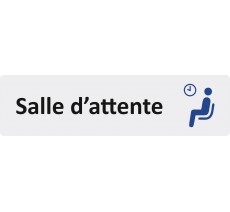 Plaque de porte standard en plexiglass " Salle d'attente "